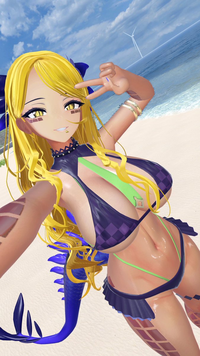 Beachin it up!
Vritra's swimsuit design from Fate/Grand Order
#VRChat #FGO #booth_pm #Milltina3D 

goonga.booth.pm/items/7422648
