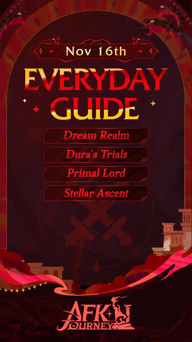 November 16th Everyday Guide! Master Dream Realm, Dura's Trials