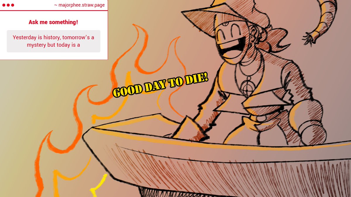 MST3KMAN's tweet image. BUY A STICKER: missingminds-shop.fourthwall.com
ASK PHEE ANYTHING: majorphee.straw.page
TIPS AND FREE STUFF: ko-fi.com/missingminds
#art #majorphee #ocart #digitalart