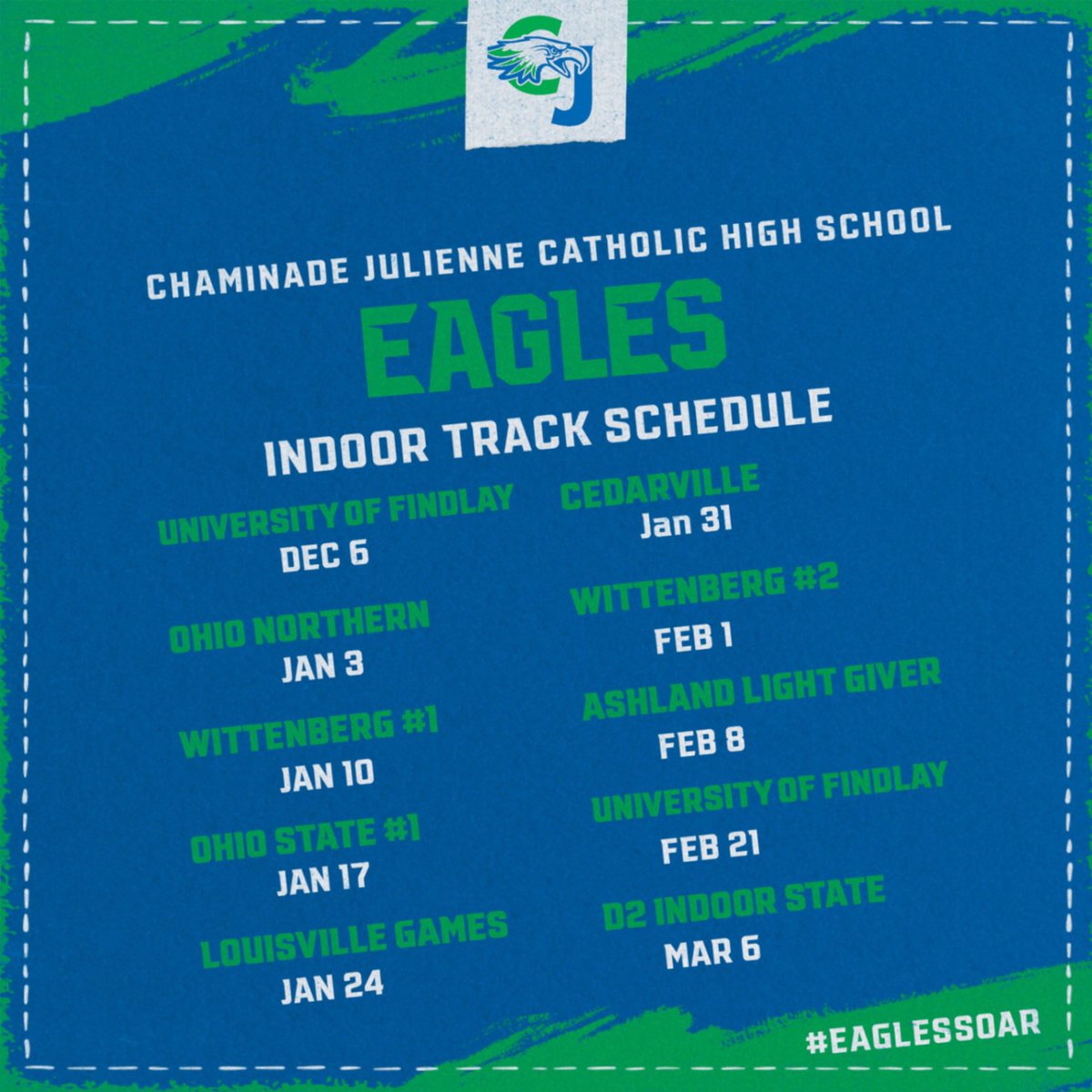 2026 Indoor Track Schedule‼️🦅