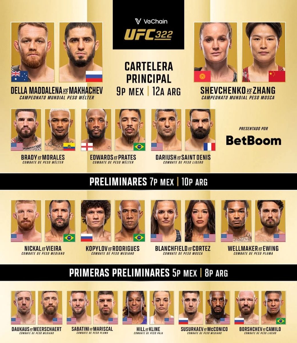 Sabado de #UFC322 #MichaelMorales 🇪🇨💪🏼#Makhachev VS #DellaMaddalena