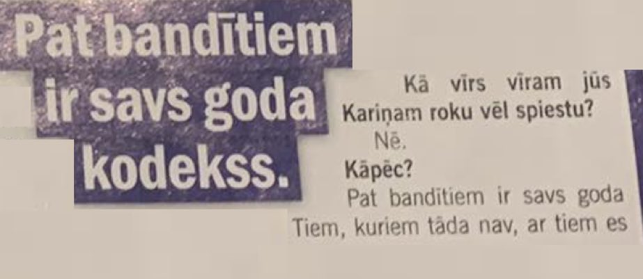 nu redz! uzmetēji! un svētās govis!