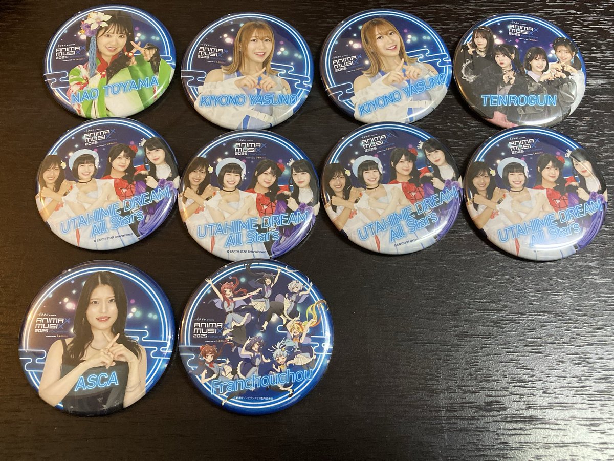 そいえば ANIMAX MUSIX 2025 YOKOHAMA で 買った缶バッジの結果、報告