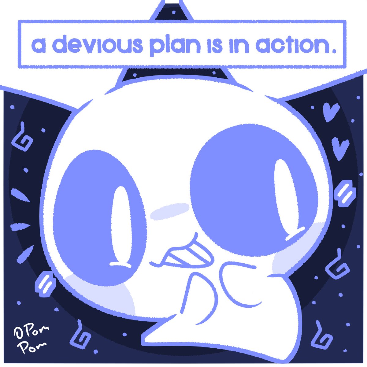 PompomNotes's tweet image. A devious plan is in action! 👻💭 

#originalcharactet #oc #digitalart #cute
