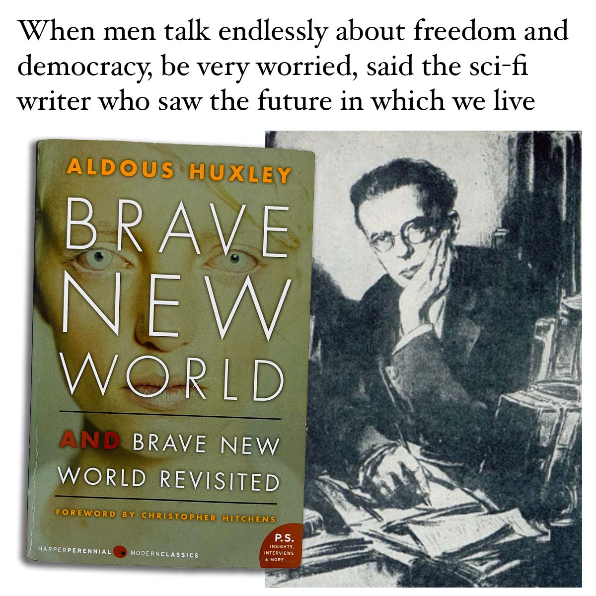 NuryVittachi's tweet image. IN THE 1950s, popular sci-fi author Aldous Huxley realized he had to raise the alarm about something happening in the real world: the people talking endlessly about “democracy” and “freedom” were actually a shadowy power taking a tight grip on humanity.

He was more correct than…