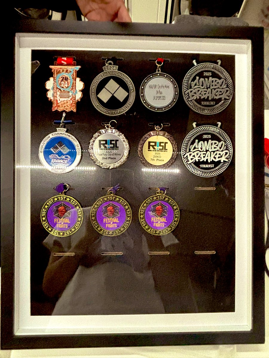 dylnyan's tweet image. 15 years of conventions/tournaments and a great 2024-2025 competitive season for me! ty mom for the frames!!