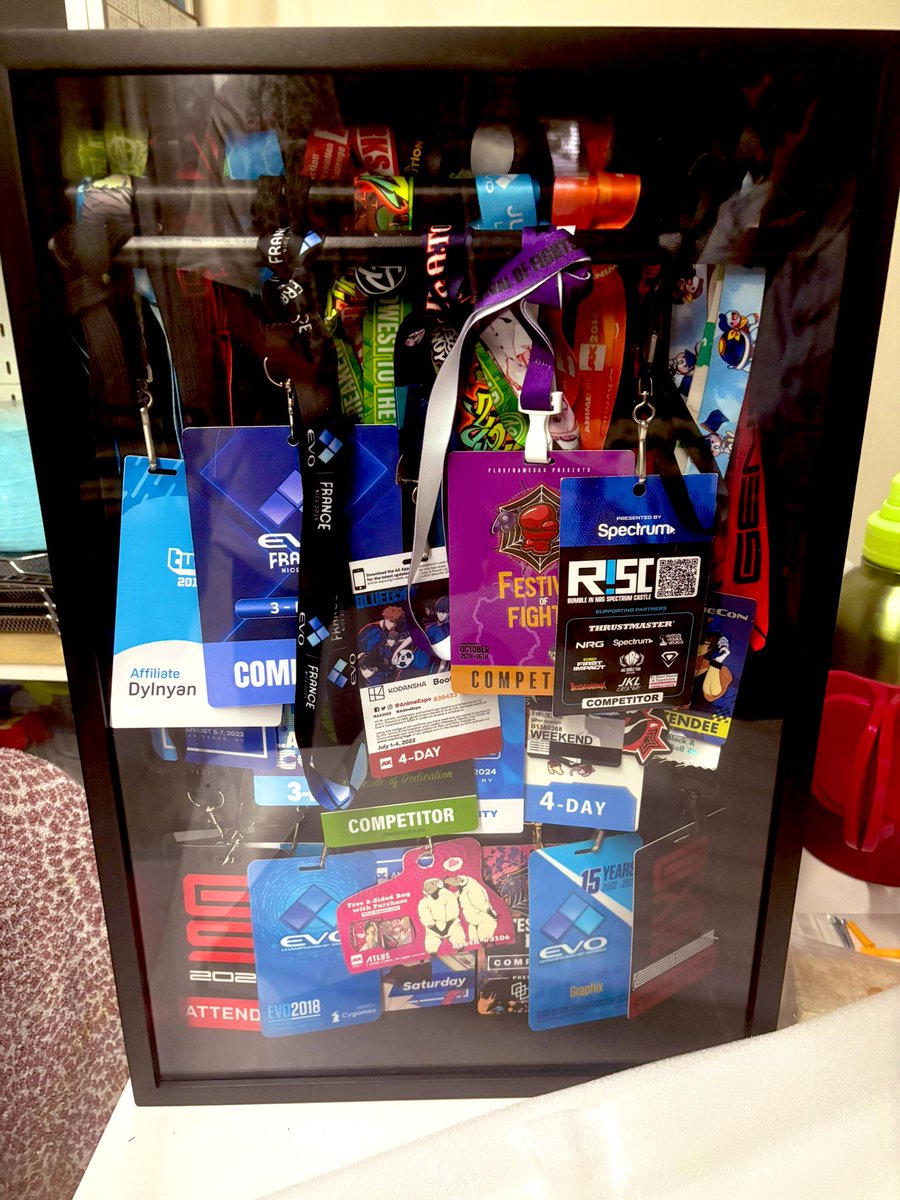 dylnyan's tweet image. 15 years of conventions/tournaments and a great 2024-2025 competitive season for me! ty mom for the frames!!