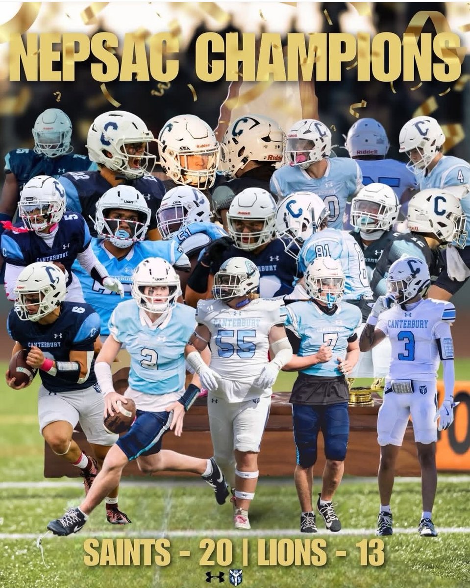 We are NEPSAC Joe Lang Bowl Champs‼️
<a href="/CburyAthletics/">Canterbury Athletics</a>