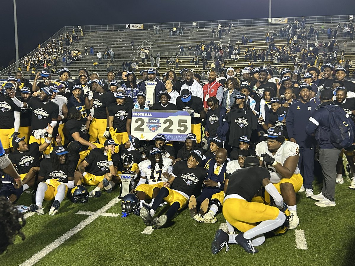 Your 2025 CIAA Football Champions, the Johnson C Smith Golden Bulls!