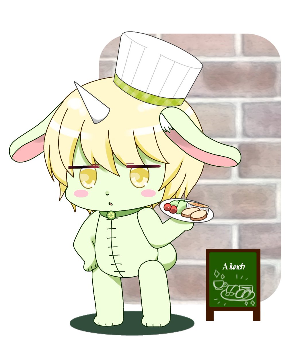 nui_nui_mituto's tweet image. #箱入りドールのヌイ子さん
 #ケモノ  #チビケモ  #ぬいぐるみ  #オリキャラ
｢ほら、Aランチできたぞ。ぼーっとせずに持っていけ｣