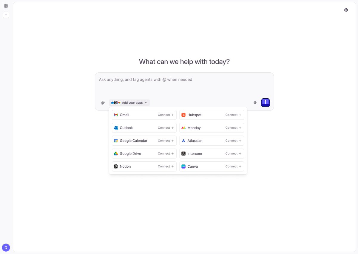 I'm thinking of sharing regular in-progress design work each week from my work at Relevance AI 🤓 This week projects:
- Queuing messages in the chat app
- A nice visual landing for the Slides agent
- Adding integrations to the chat app, with a fun animated Gameboy cartridge