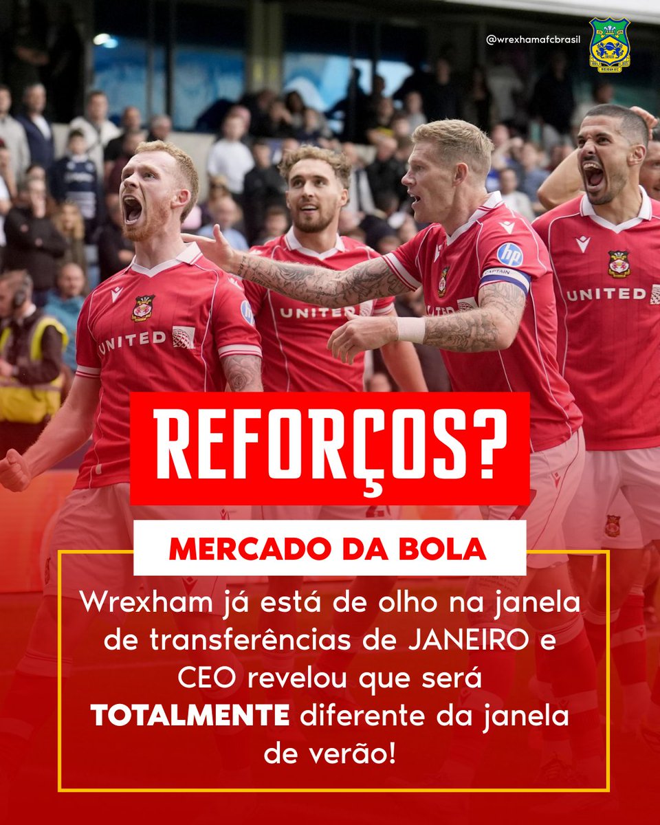 🔄 JANEIRO SERÁ DIFERENTE: VAMOS BUSCAR OPORTUNIDADES! 🎯💼

Michael Williamson já está de olho na janela de transferências de JANEIRO e revelou que será TOTALMENTE diferente do verão!
O CEO explicou a estratégia do Wrexham para o mercado de inverno! 📊

⚡️ MERCADO "OPORTUNISTA"
