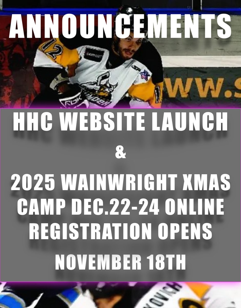 About time we got a website!   After a year off we are please to announce our 2025 Wainwright Xmas Skills and Games Camp Dec.22-24!  Registration &amp; Website Launch on Tuesday Nov.18th