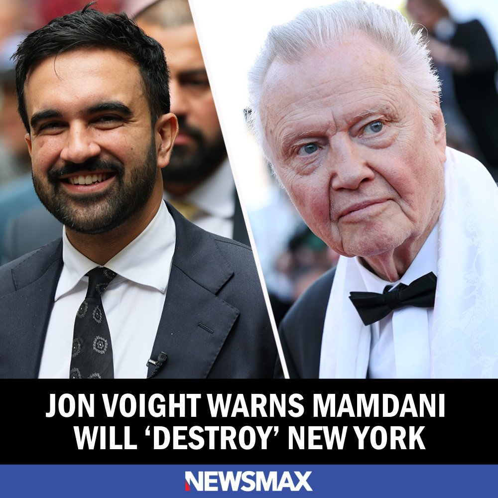 NEWSMAX's tweet image. Famed Actor Jon Voight warned Americans in a social media post that incoming New York City Mayor-elect Zohran Mamdani &quot;will destroy this city.&quot;

bit.ly/3K3DBC0