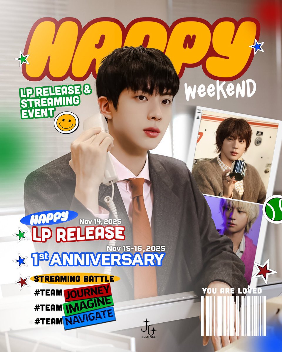 SeokjinMexico's tweet image. HAPPY WEEKEND ANNIVERSARY EVENT DAY 2🪩⚔️

@SeokjinMexico is in #TeamJourney ❤️

Start streaming using the playlists ☻
🔴 SP: bit.ly/3JACABl
🔴 YT: tinyurl.com/3cd6ba4p
🔴 YTM: tinyurl.com/4jfbzrrt
🔴 AM: bit.ly/44cj3xT

#HAPPYWEEKENDEVENT
#1YearWithHappy