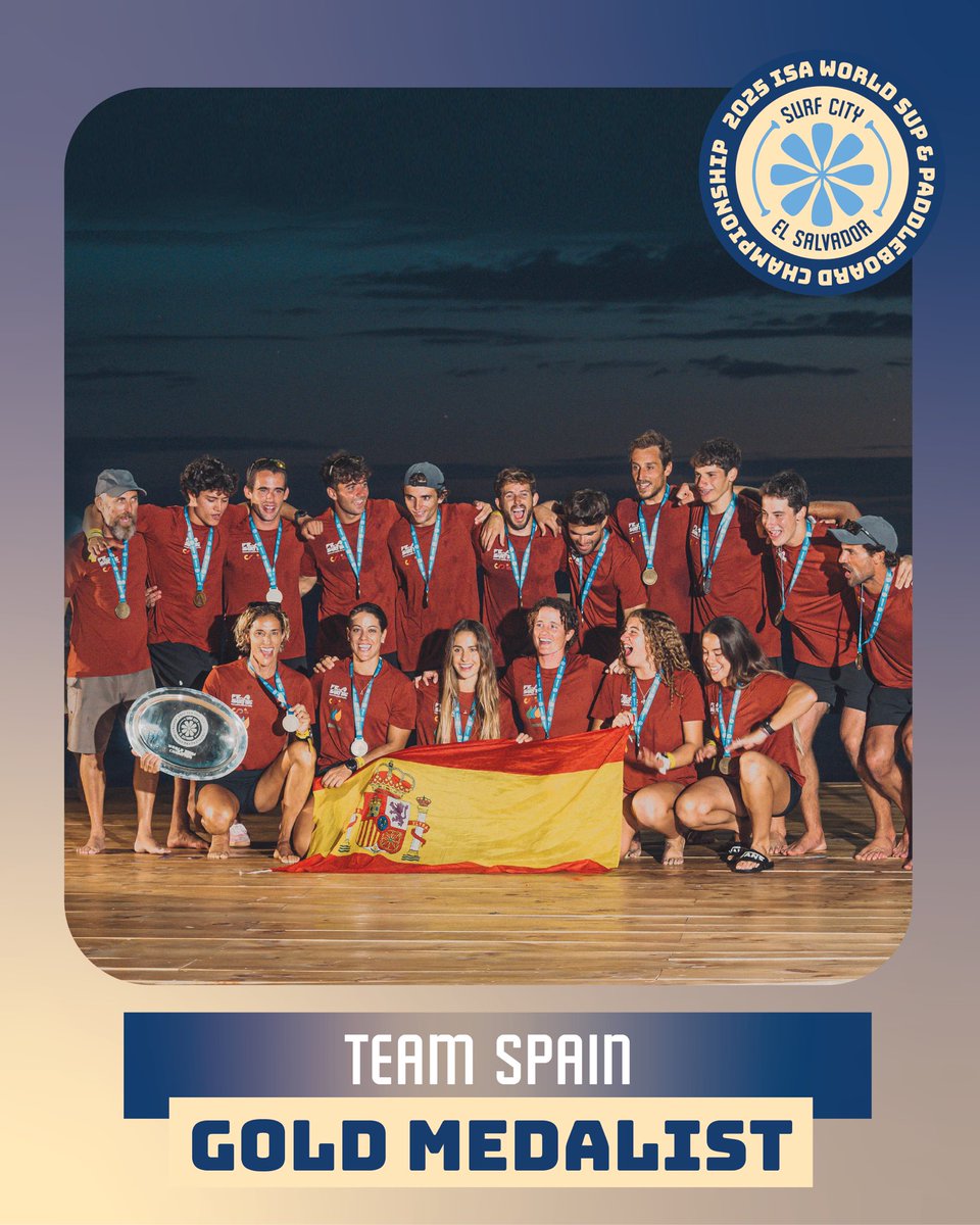 ISAsurfing's tweet image. Congratulations Team Spain 🇪🇸

Team World Champions 🥇

2025 ISA World SUP &amp;amp; Paddleboard Championship

@surfcity El Salvador 🇸🇻

Fernando Pérez Serra
Manuel Hoyuela Rojas
Duna Gordillo
Alazne Aurrekoetxea
Antonio Morillo
Guillermo Carracedo Robelo
Alba Alonso Frey
Iballa Ruano…