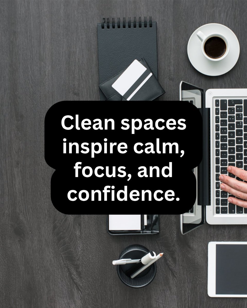 DeltaJanitorial's tweet image. Clean spaces change how we think and work.
Where do you notice the biggest difference when your workplace is spotless?

#DeltaDifference #WorkplaceWellness #SMARTCleaning