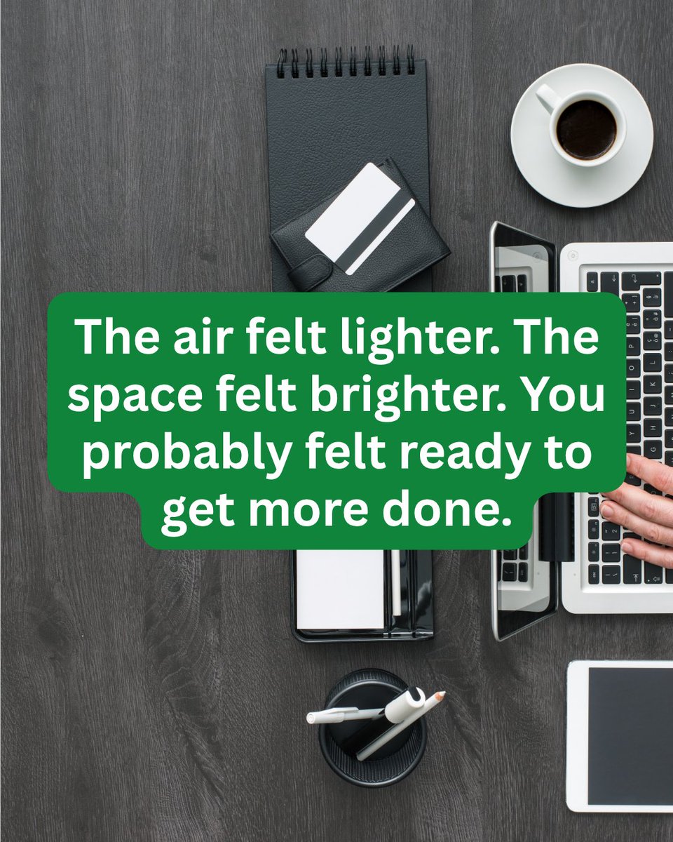 DeltaJanitorial's tweet image. Clean spaces change how we think and work.
Where do you notice the biggest difference when your workplace is spotless?

#DeltaDifference #WorkplaceWellness #SMARTCleaning