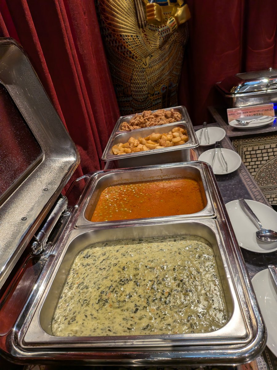 Grand_Pyramid's tweet photo. "20種類以上の本格エジプト料理が食べ放題!🇪🇬
料金はたったの¥2,500✨
エジプトの雰囲気とあたたかいおもてなしも一緒にお楽しみください!🍴💛"
#エジプト料理 #食べ放題 #東京ランチ #本格料理 #エジプト気分 #SphinxTokyo #ランチタイム #グルメ好き https://t.co/3JqactdIFT