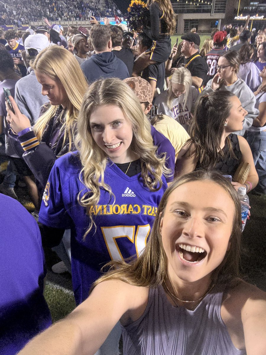 Love seeing my girls take the field after that PIRATE win!! IN THIS HOUSE WE BLEED PURPLE AND GOLD! 💜💛🏴‍☠️
