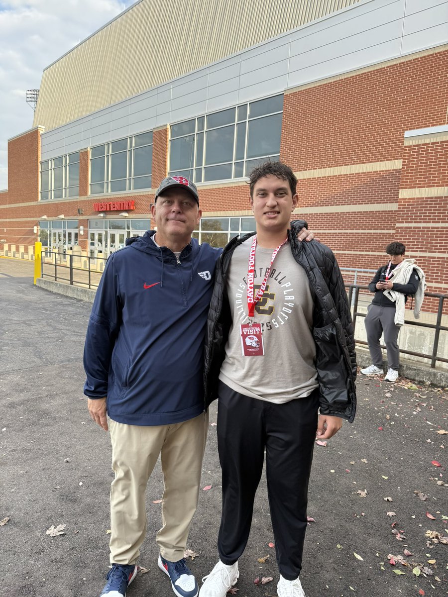 _Luca_Martinez_'s tweet photo. I had a great time @DaytonFootball today. Tough loss but it was cool to experience the amazing atmosphere and tour campus. Great to see a former @CorsairsFB teammate as well. Thank you @CoachFlaherty4 and @coachyakes7 for the hospitality. Can’t wait to be back soon! #GoFlyers @Jmack37 @patrick_teehan @AdamHoge