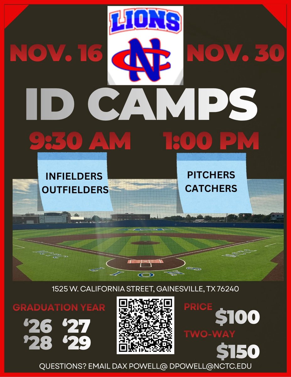 You can still register for our ID Camp tomorrow. We look forward to seeing everyone who has registered so far. 

#NCTCBaseball #changingtheculture

docs.google.com/forms/d/e/1FAI…