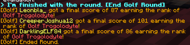 En plena serie nos pusimos a Jugar Golf XD

Puntaje Final:

- <a href="/creeperjoshua12/">CreeperJoshua12</a> = 101
- <a href="/l3onbla_/">Leonbla</a> = 87
- <a href="/ElDark84/">🌟 Dark84_ 🎥</a> = 86

GG Ganador 🎉