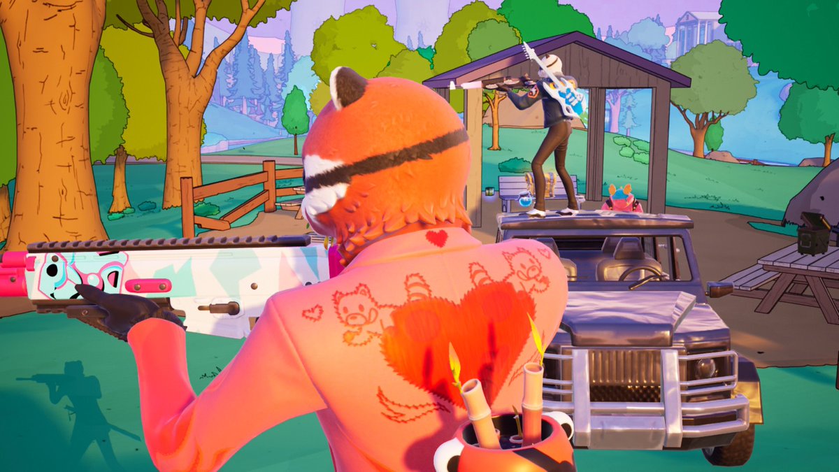 OSUGING's tweet image. ワイルドＷパンダ(  ´͈ ᵕ `͈ )♡
#Fortnite
#フォトナ写真
#Switch2