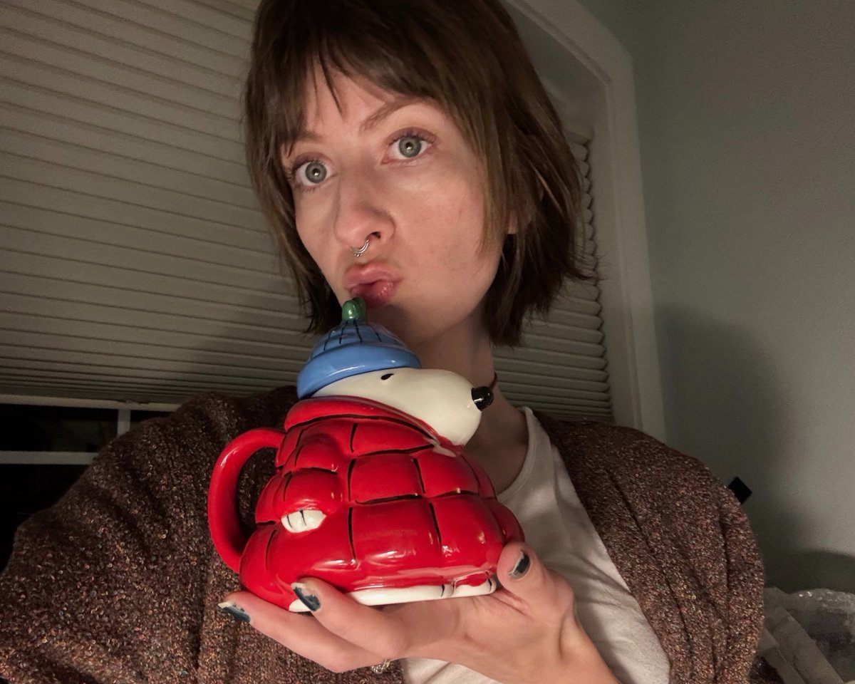 tinygreenbug's tweet image. so-called “free thinkers” when snoopy puffer coat lidded mug from kohl’s