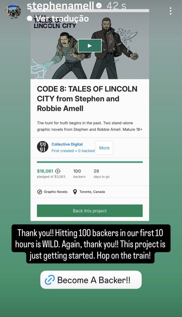 marabrazil2's tweet image. You can be part too.
#code8
#StephenAmell 
#RobbieAmell 
Here:
kickstarter.com/projects/11903…