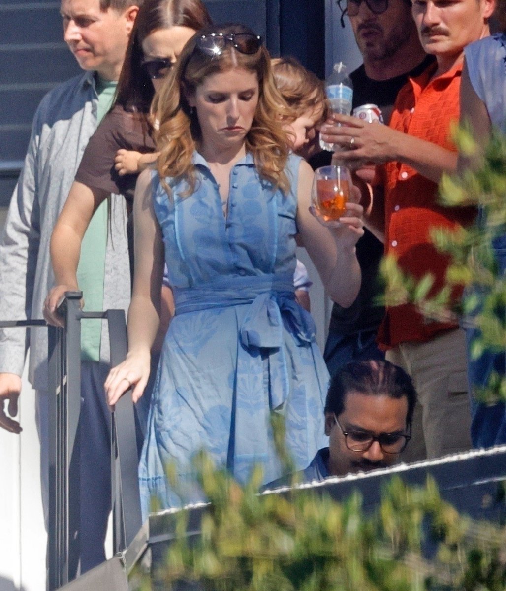 Anna Kendrick (@annakendrick47) on the set of "Babies" in Los Angeles, CA. (November 11, 2025) #4
