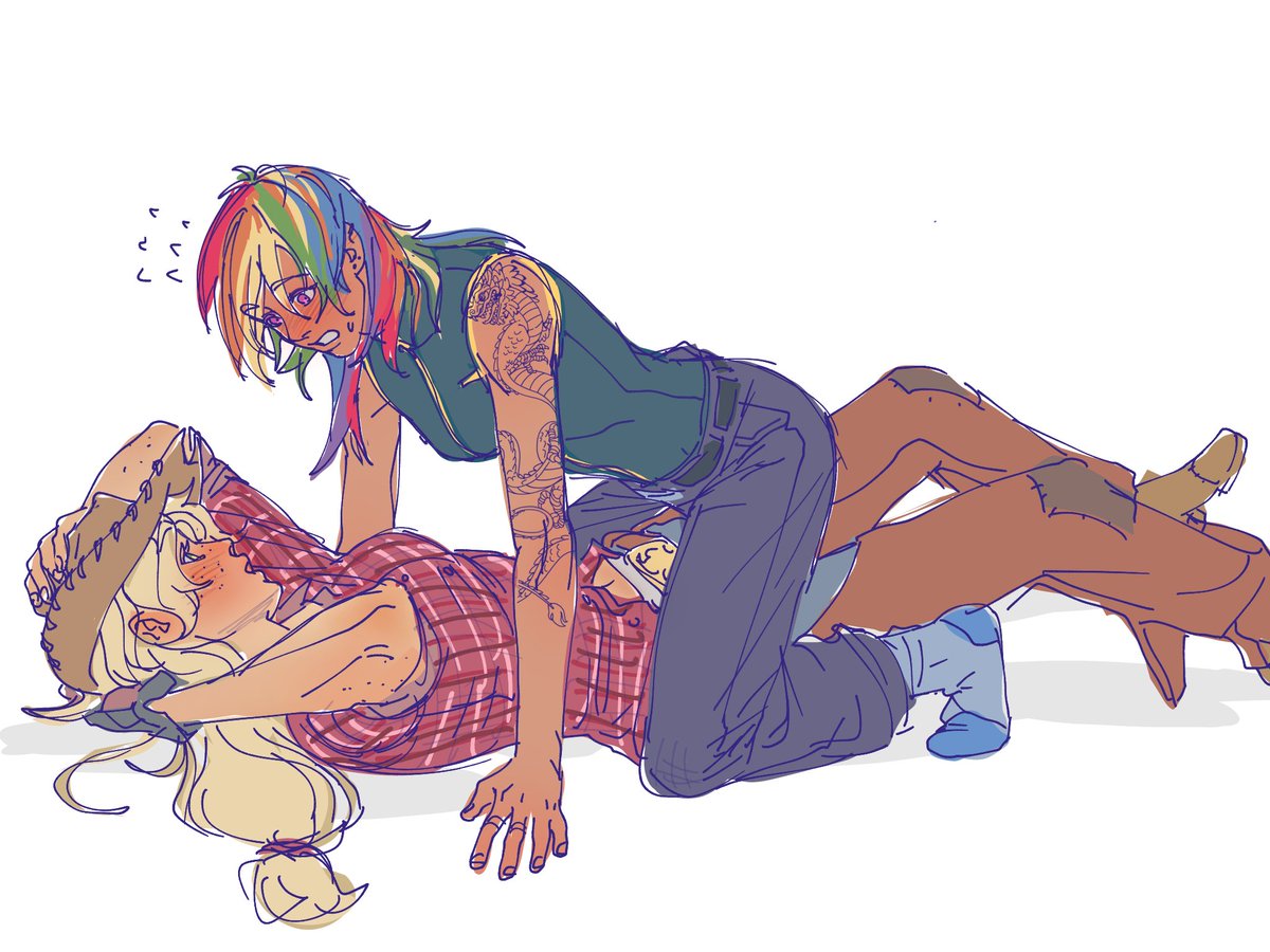 Rainbow always finds a way to straddle AJ somehow

#appledash