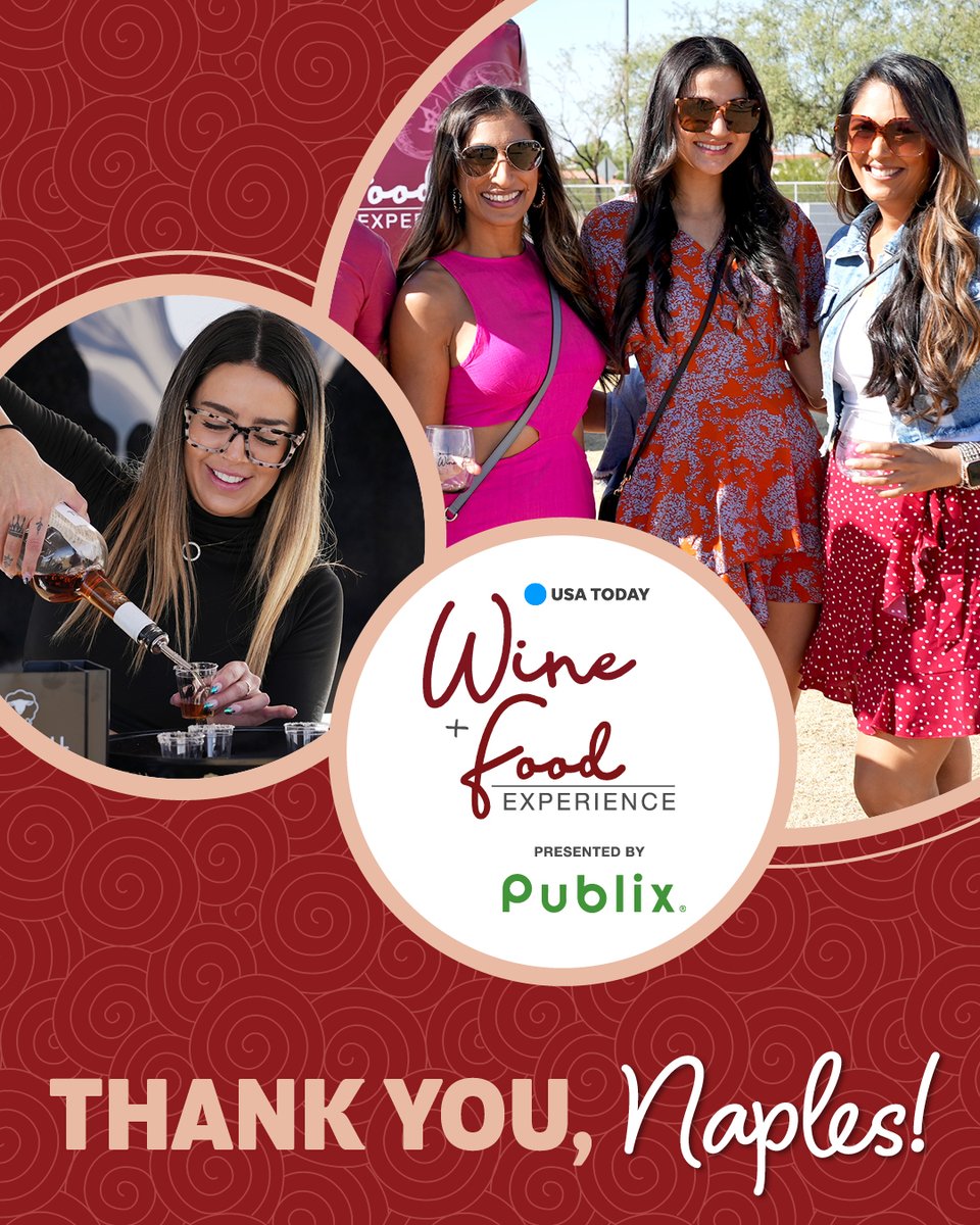 Naples, you brought the flavor! 🌴🍷
What a way to wrap up the 2025 USA TODAY Wine &amp; Food Experience presented by Publix with sunshine, sips and so many unforgettable bites. 😋
Huge thanks to our chefs, sponsors and everyone who joined the celebration!
