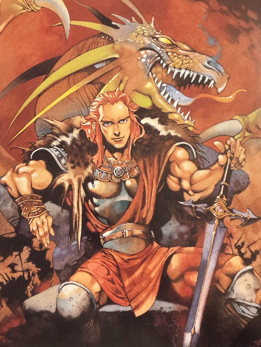 cimerians's tweet image. Record of Lodoss War art by Akihiro Yamada  
#anime #fantasyart