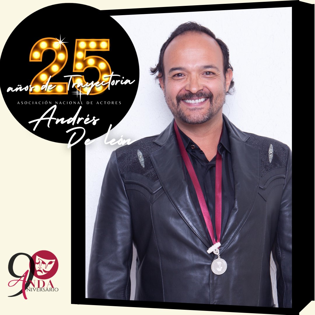 Felicidades al C. <a href="/AndresDeLeon/">Actor Andrés De León México</a> , quien recibió la Medalla de Plata “Virginia Fábregas” por sus 25 años de trayectoria artística ininterrumpida. #SomosANDA #entregademedallas2025