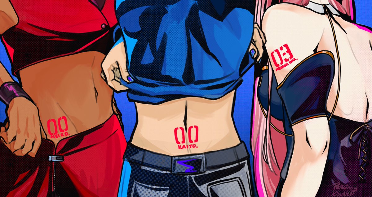 ❤️💙🩷 #MEIKO #KAITO #巡音ルカ