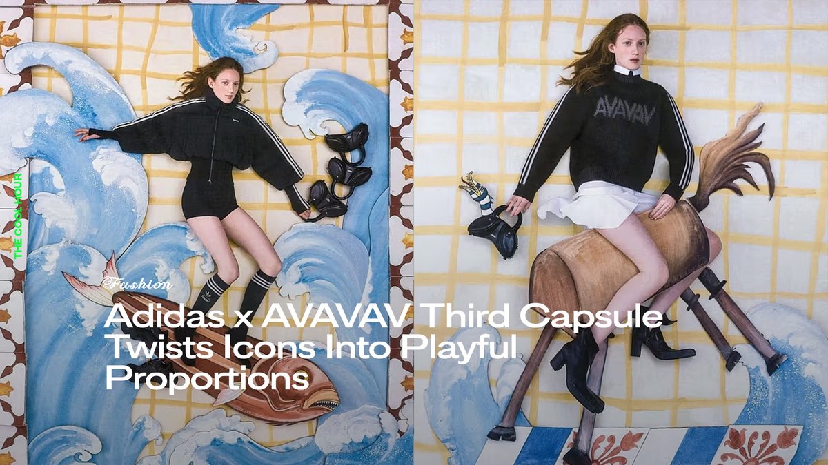TheCoolHour's tweet image. Third time and still fresh. AVAVAV and adidas push playful sport energy with wave-like soles and second skin tracksuits. 

🔗 thecoolhour.com/adidas-x-avava…

 #adidas #AVAVAV #sneakers