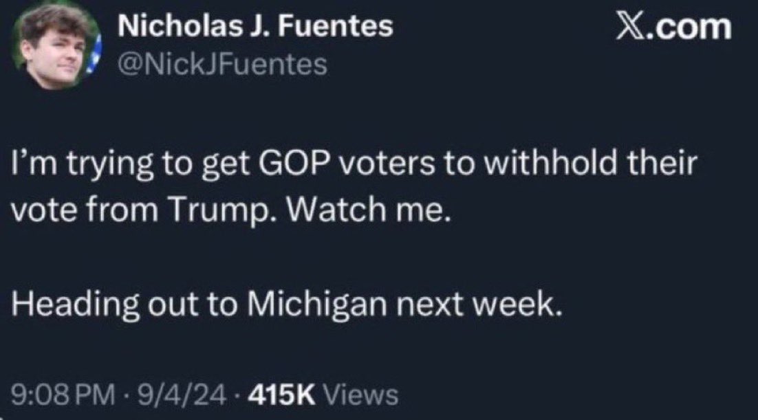 He never supported Trump and as a long time AF listener, he didn’t support him in 2020 either.

He was part of the “yang gang”. In fact, he tried to sabotage Trump last year.