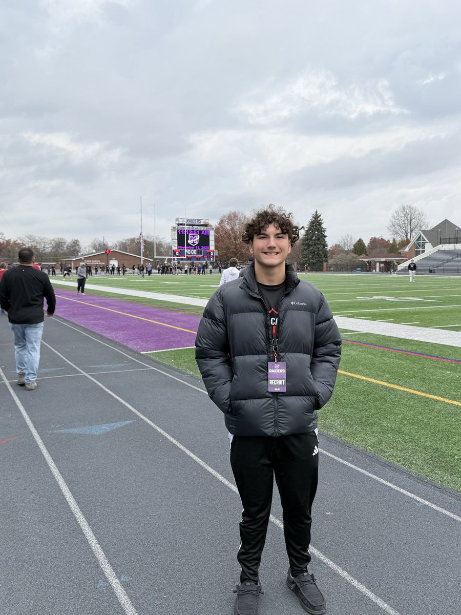 Thank you so much to <a href="/Coach_allendl/">Dan Allen</a> for the invite to Mount Union the campus was amazing and I watched a great football game played by the purple raiders
