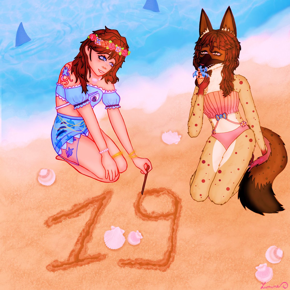 For an art contest ! #art #artist #Summer #Contest #furrygirl #shark