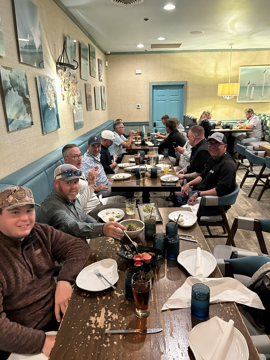 Day 1 complete at the Myrtle Beach Conferences.    Thank you Bob at Traqmatz for golf today at Man o War.   Also Thank you to Patrick Bowers and PBI Gordon for hosting dinner at Wicked Tuna.