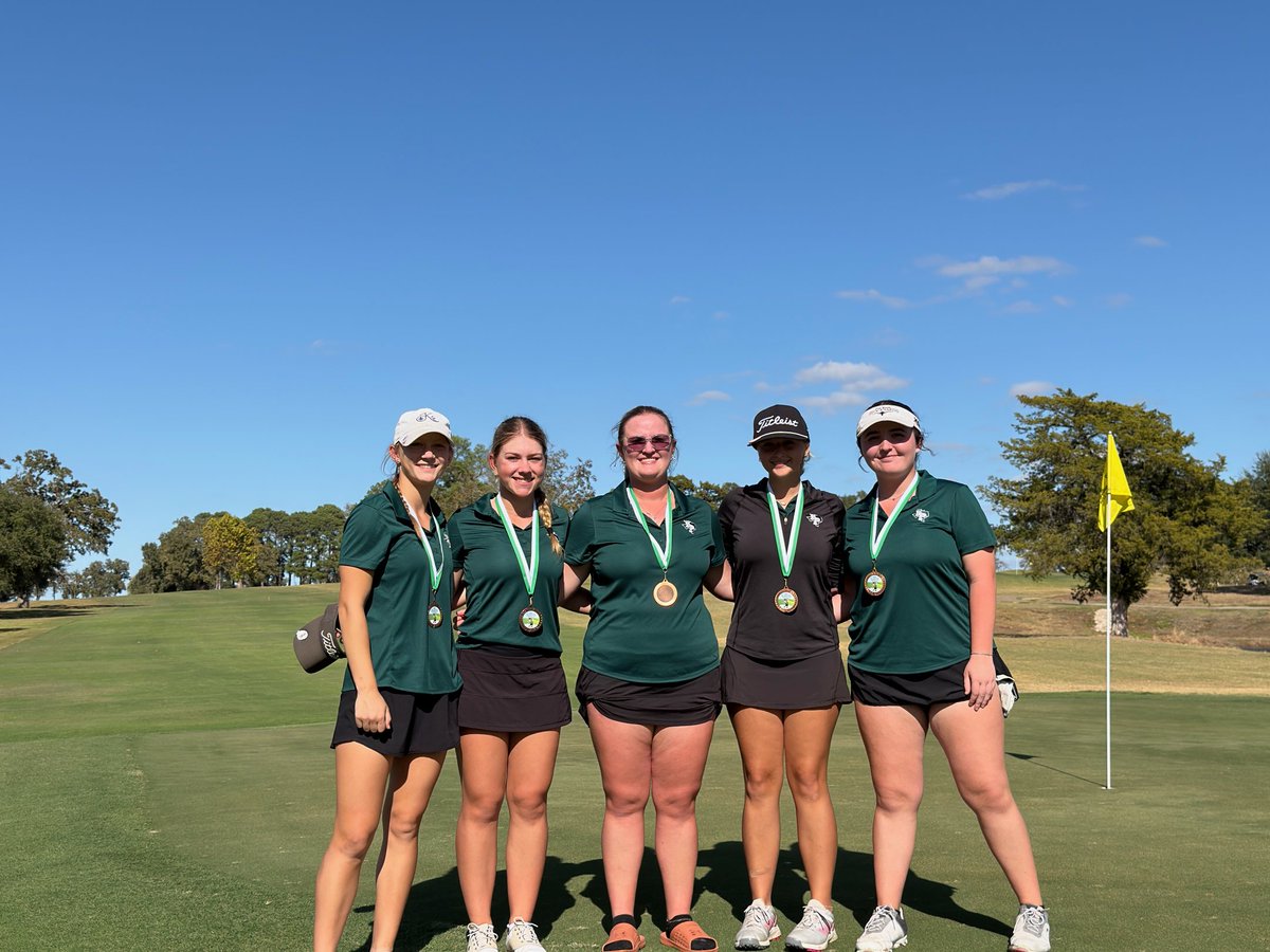 Congrats to these #KParkgolf ladies and their 3rd place finish at the Blue Bell Open today @ Brenham CC! #WeAreKPark <a href="/HumbleISD_KPHS/">Kingwood Park HS</a>