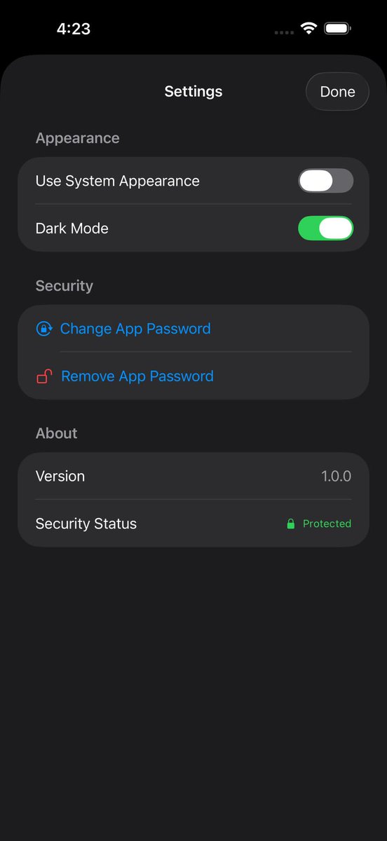 Dev_3zozz's tweet image. Secure File Manager Pro.
A powerful, privacy-focused file management application for iOS with military-grade security features and intuitive organization tools. Keep your files secure and accessible only to you.

#SwiftUi #Swift 

Open Source 
github.com/AzozzALFiras/S…
