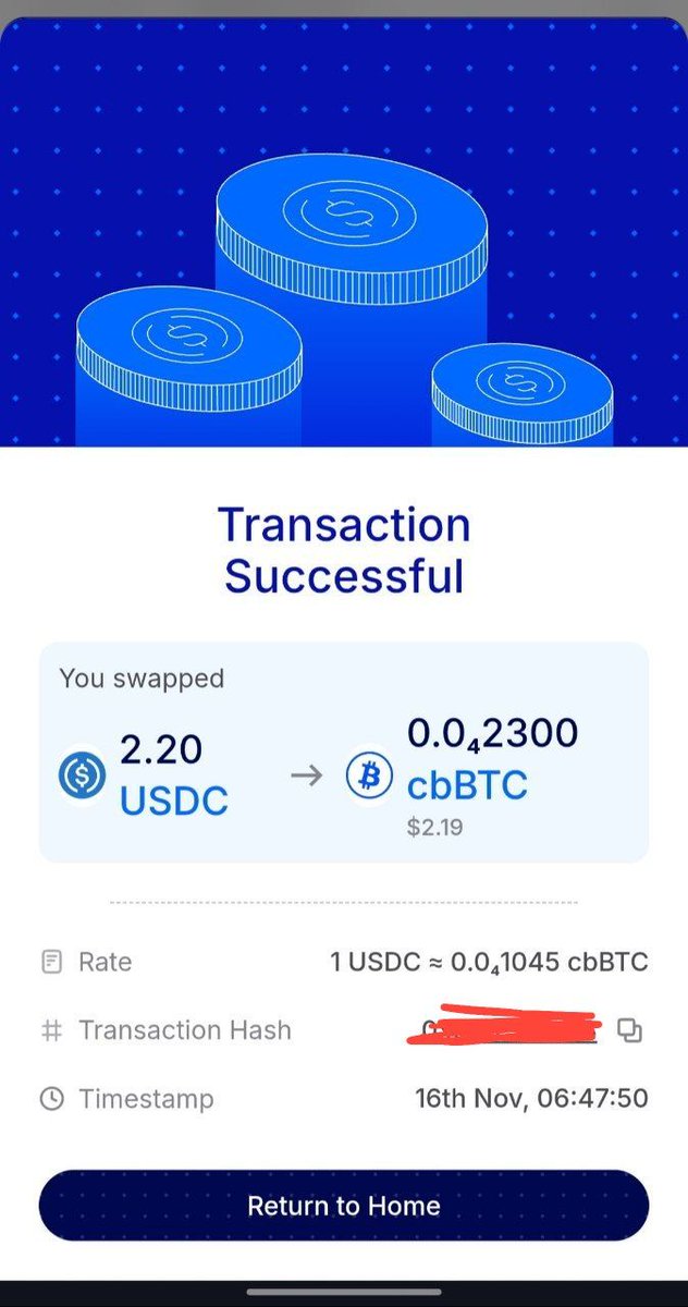 ZoNaveen's tweet image. Day 37 of SIP in cbBTC (BTC) , Using coins.me .

@coinsme_HQ @P2Pdotme

#SIP #coinsdotme #p2pdotme