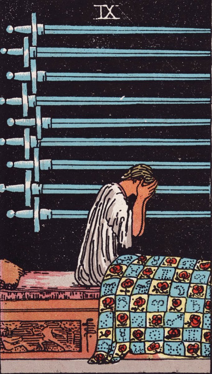 KPredictionn's tweet image. For Aespa Karina I pulled the nine of swords which lets me know she will be dealing emotions of being overwhelmed, judgement/criticism that might be hard at times for her; a lot of private struggles. But the strength coming out to signals she will get through it, handle the