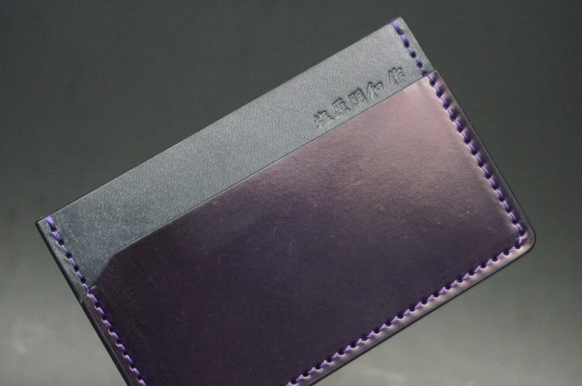 2022コードバン(マーブル)ENO(イーノ)ウルトラバイオレット ホーウィンコードバン 二つ折り財布(小銭入れなしタイプ／ウルトラ