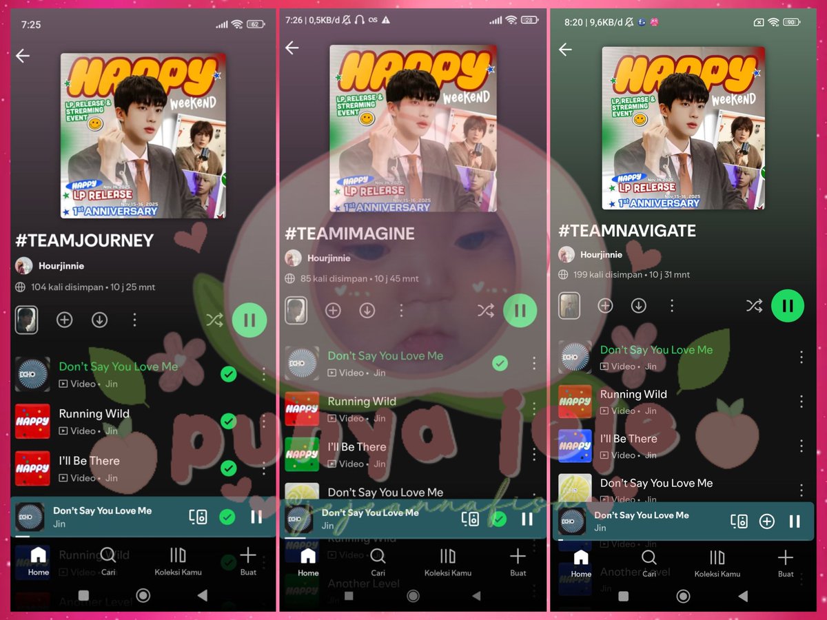 jejeannafish's tweet image. Bismillah, semoga rezeki kak jin menang daesang aamiin🤲

#HAPPYWEEKENDEVENT
#1YearWithHappy
#1YearWithRunningWild
#방탄소년단진 #진 #BTSJIN #JIN