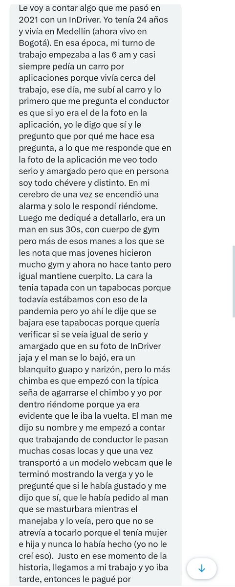 RelatosMedellin's tweet photo. Relato de un parcero con un conductor de Indriver casado. 🔥

Envíen sus relatos al DM.

#MorboMedellín #CruisingMedellín #Relatosgay
#Exhibicionismogay #VoyeurMedellín #PajerosMedellín https://t.co/6FFX97mB9S