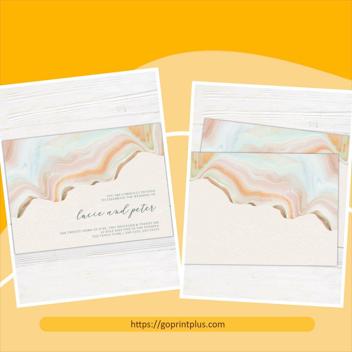 Go_Print_Plus's tweet image. Elevate your special day with our Pastel Desert Sand Wedding Invitation, featuring a modern watercolor marbled design for just $1.16. Make your moments unforgettable! #WeddingInvitations #ModernDesign

Shop Now goprintplus.com/products/paste…
