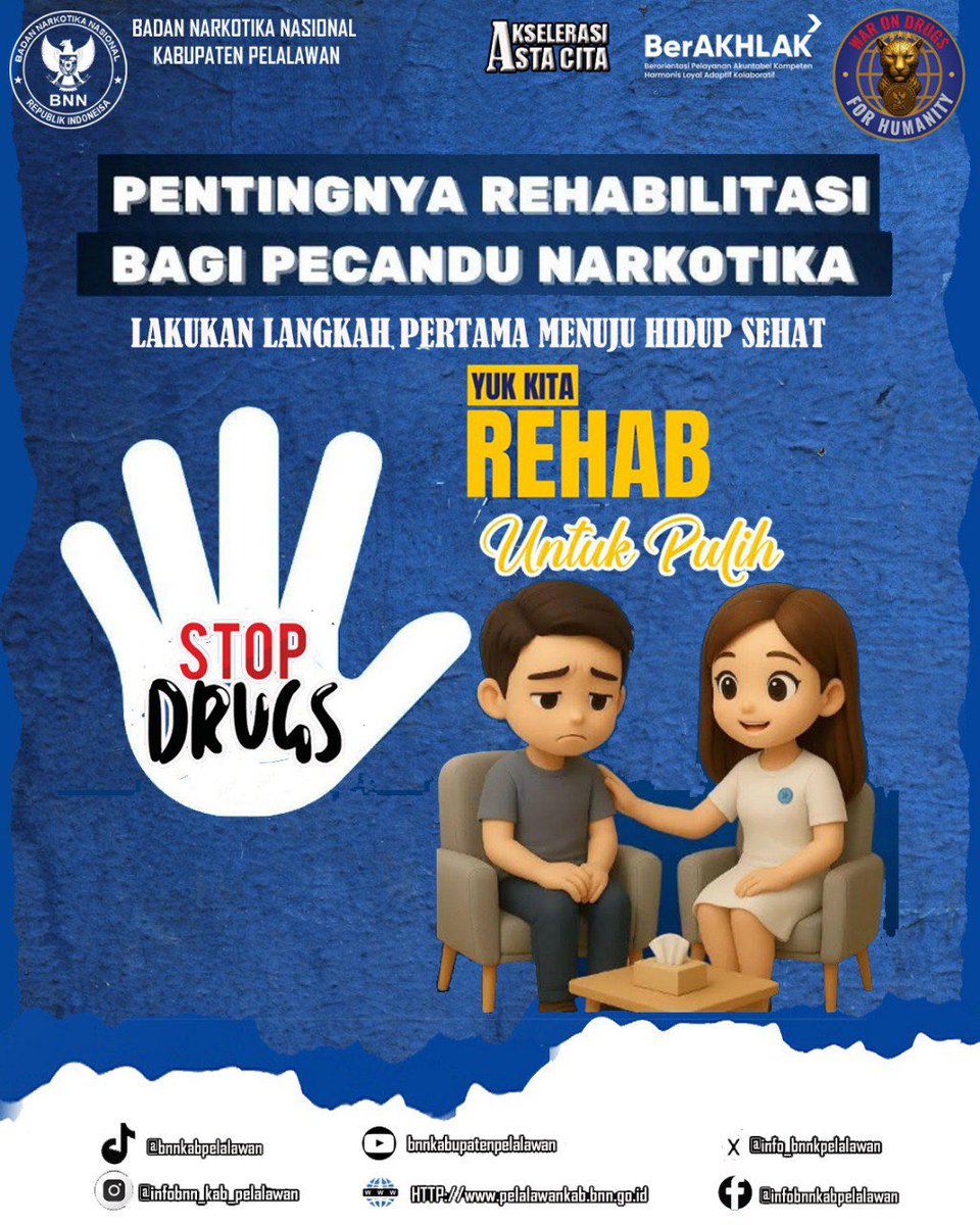 info_bnnkpllwn's tweet image. Yuk rehab untuk pulih.

#WarOnDrugsForHumanity
#indonesiabersinar
#bnnkpelalawan